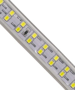 GloboStar® 70510 Wide Ταινία Διπλής Σειράς Epistar LED SMD 2835 1m 24W/m 180LED/m 3360lm/m 120° DC 230V Αδιάβροχη IP68 Ψυχρό Λευκό 6000K Dimmable