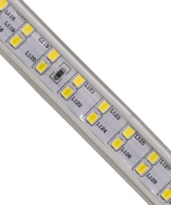 GloboStar® 70511 Wide Ταινία Διπλής Σειράς Epistar LED SMD 2835 1m 24W/m 180LED/m 3288lm/m 120° DC 230V Αδιάβροχη IP68 Φυσικό Λευκό 4500K Dimmable