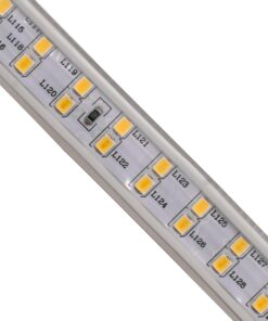 GloboStar® 70513 Wide Ταινία Διπλής Σειράς Epistar LED SMD 2835 1m 24W/m 180LED/m 3144lm/m 120° DC 230V Αδιάβροχη IP68 Ultra Θερμό Λευκό 2200K Dimmable