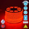GloboStar® 70514 Wide Ταινία Διπλής Σειράς Epistar LED SMD 2835 1m 24W/m 180LED/m 3144lm/m 120° DC 230V Αδιάβροχη IP68 Κόκκινο Dimmable