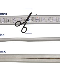 GloboStar® 70514 Wide Ταινία Διπλής Σειράς Epistar LED SMD 2835 1m 24W/m 180LED/m 3144lm/m 120° DC 230V Αδιάβροχη IP68 Κόκκινο Dimmable