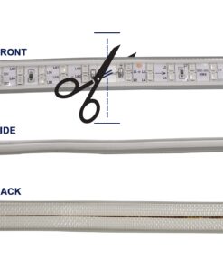 GloboStar® 70515 Wide Ταινία Διπλής Σειράς Epistar LED SMD 2835 1m 24W/m 180LED/m 3144lm/m 120° DC 230V Αδιάβροχη IP68 Πράσινο Dimmable