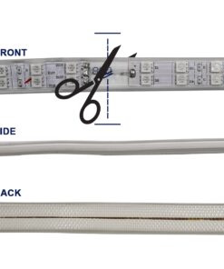 GloboStar® 70517 Wide Ταινία Διπλής Σειράς Epistar LED SMD 5050 1m 24W/m 120LED/m 3144lm/m 120° DC 230V Αδιάβροχη IP68 RGB Dimmable