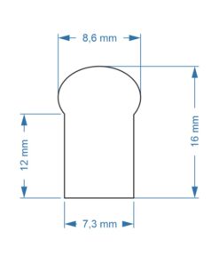 GloboStar® 70561 OVALE 120° Degree Neon Flex Epistar LED SMD 2835 1m 12W/m 120LED/m 1284lm/m 120° DC 24V Αδιάβροχη IP68 Φυσικό Λευκό 4500K Dimmable