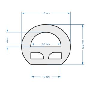 GloboStar® 70582 TUBE 360° Degree Neon Flex Epistar LED SMD 2835 1m 12W/m 120LED/m 1248lm/m 360° DC 24V Αδιάβροχη IP68 Θερμό Λευκό 3000K Dimmable