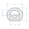 GloboStar® 70585 TUBE 360° Degree Neon Flex Epistar LED SMD 2835 1m 12W/m 120LED/m 1212lm/m 360° DC 24V Αδιάβροχη IP68 Μπλε Dimmable
