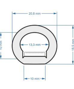 GloboStar® 70589 TUBE 360° Degree Neon Flex Epistar LED SMD 5050 1m 18W/m 60LED/m 1818lm/m 360° DC 24V Αδιάβροχη IP68 Digital Magic Addressable IC WS2811 RGB Dimmable
