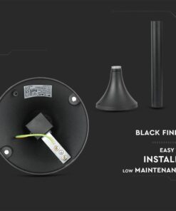 Μαύρο φωτιστικό οροφής, εύκολη εγκατάσταση, χαμηλή συντήρηση, μοντέρνος σχεδιασμός.