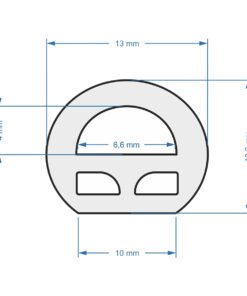 GloboStar® 70590 TUBE 360° Degree Neon Flex Epistar LED SMD 2835 1m 12W/m 120LED/m 1320lm/m 360° DC 230V Αδιάβροχη IP68 Ψυχρό Λευκό 6000K Dimmable