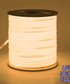 GloboStar® 70592 TUBE 360° Degree Neon Flex Epistar LED SMD 2835 1m 12W/m 120LED/m 1248lm/m 360° DC 230V Αδιάβροχη IP68 Θερμό Λευκό 3000K Dimmable