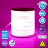 GloboStar® 70597 TUBE 360° Degree Neon Flex Epistar LED SMD 2835 1m 12W/m 120LED/m 1212lm/m 360° DC 230V Αδιάβροχη IP68 Ροζ Dimmable