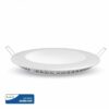 LED Panel Στρογγυλό Χωνευτό Λευκό 6W V-TAC PRO Samsung Chip 120° 420lm Ø120  Θερμό Λευκό 3000K – 706