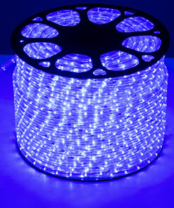 GloboStar® 70606 Φωτοσωλήνας LED DIODE 1m 3.9W/m 36LED/m 117lm/m 360° DC 230V Αδιάβροχος IP68 Μπλε Dimmable