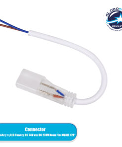 GloboStar® 70613 Καλώδιο Τροφοδοσίας για OVALE 120° Degree Neon Flex LED 24V 2 Pin Αδιάβροχο IP68