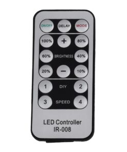 GloboStar® 70626 Single Color Dimmer με Ασύρματο Χειριστήριο IR – Μεταλλάκτης Τροφοδοσίας AC/DC 230V IP20 για TUBE 360° Degree Neon Flex LED Μονόχρωμη 2 Pin Max 1500W – Έως 100 Μέτρα