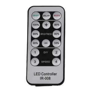 GloboStar® 70626 Single Color Dimmer με Ασύρματο Χειριστήριο IR – Μεταλλάκτης Τροφοδοσίας AC/DC 230V IP20 για TUBE 360° Degree Neon Flex LED Μονόχρωμη 2 Pin Max 1500W – Έως 100 Μέτρα