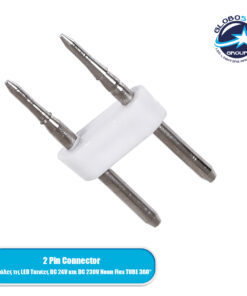 GloboStar® 70630 Σύνδεσμος Καρφάκι για TUBE 360° Degree Neon Flex LED DC 24V & DC 230V 2 Pin