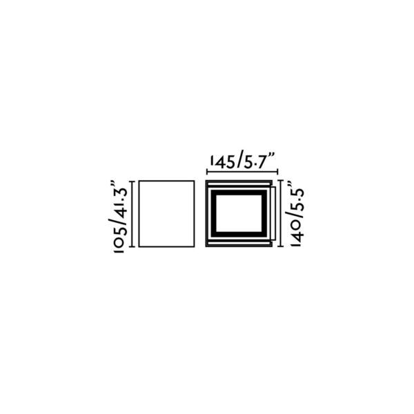 Faro Barcelona OLAN Επιτοίχιο Φωτιστικό Εξωτερικού Χώρου IP65, Σκούρου Γκρι Χρώματος, LED 3000K IP65 – 70637