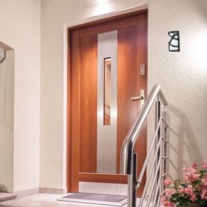 Επιτοίχιο Φωτιστικό Κήπου E27 IP54 Αλουμίνιο – Γυαλί Μαύρο Ματ V-TAC – 7064