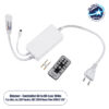 GloboStar® 70646 Single Color Dimmer με Ασύρματο Χειριστήριο IR – Μεταλλάκτης Τροφοδοσίας AC/DC 230V IP20 για OVALE 120° Degree Neon Flex LED Μονόχρωμη 2 Pin Max 1500W – Έως 100 Μέτρα