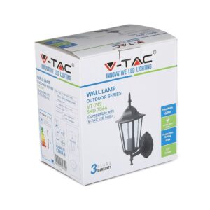 Εξωτερικό φωτιστικό τοίχου V-TAC VT-749 60W IP44, κατάλληλο για λάμπες E27 LED.