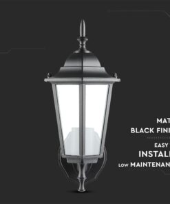 Φωτιστικό τοίχου εξωτερικού χώρου, μαύρο ματ φινίρισμα, εύκολη εγκατάσταση, χαμηλή συντήρηση.