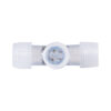 GloboStar® 70663 Σύνδεσμος Cross (+) για RGB Φωτοσωλήνα LED 360° Degree DC 230V 2 Pin Αδιάβροχος IP68