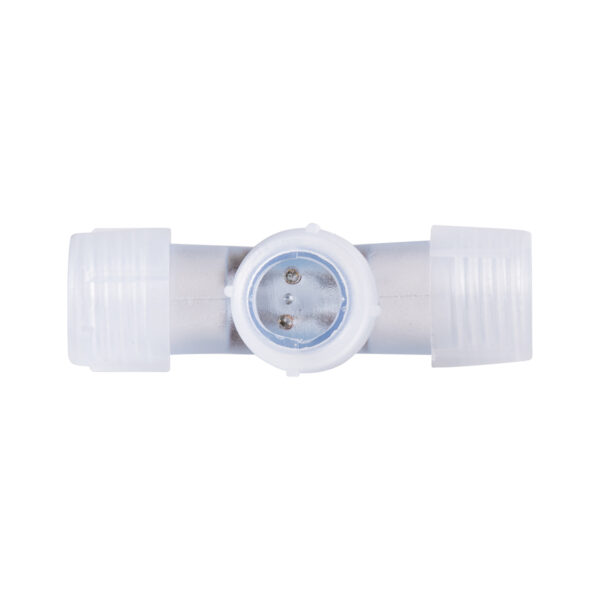 GloboStar® 70663 Σύνδεσμος Cross (+) για RGB Φωτοσωλήνα LED 360° Degree DC 230V 2 Pin Αδιάβροχος IP68