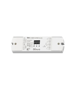 GloboStar® 70668 D4-L SKYDANCE DC DMX & RDM Dimmer High Speed Controller / Decoder 4 Καναλιών DC 12-24V 4 x 5A 120W – Max 20.5A 480W – IP20 Μ17 x Π5 x Υ2.5cm – 5 Years Warranty