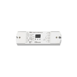 GloboStar® 70668 D4-L SKYDANCE DC DMX & RDM Dimmer High Speed Controller / Decoder 4 Καναλιών DC 12-24V 4 x 5A 120W – Max 20.5A 480W – IP20 Μ17 x Π5 x Υ2.5cm – 5 Years Warranty