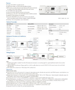 GloboStar® 70668 D4-L SKYDANCE DC DMX & RDM Dimmer High Speed Controller / Decoder 4 Καναλιών DC 12-24V 4 x 5A 120W – Max 20.5A 480W – IP20 Μ17 x Π5 x Υ2.5cm – 5 Years Warranty
