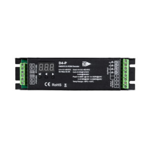 GloboStar® 70669 D4-P SKYDANCE DC DMX & RDM Dimmer High Speed Controller / Decoder 4 Καναλιών DC 12-48V 4 x 8A 384W – Max 32.5A 1152W – IP20 Μ17.5 x Π4.5 x Υ2.8cm – 5 Years Warranty