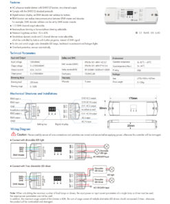 GloboStar® 70671 S1-D SKYDANCE AC Triac DMX Dimmer 2 Καναλιών AC 100-240V 2 x 1A 240W – Max 2A 480W – IP20 Μ16.7 x Π5 x Υ2.4cm – 5 Years Warranty