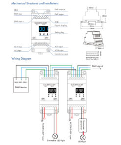 GloboStar® 70672 S1-D1 SKYDANCE AC Triac DMX Dimmer Din Rail Ράγας 1 Καναλιού AC 100-240V 1 x 2A 480W – Max 2A 480W – IP20 DMX512 Μ11.5 x Π5 x Υ6.5cm – 5 Years Warranty