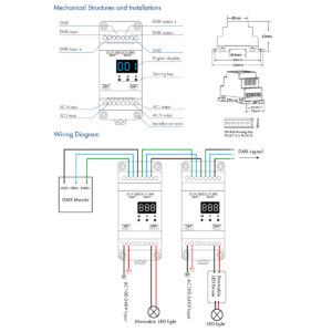 GloboStar® 70672 S1-D1 SKYDANCE AC Triac DMX Dimmer Din Rail Ράγας 1 Καναλιού AC 100-240V 1 x 2A 480W – Max 2A 480W – IP20 DMX512 Μ11.5 x Π5 x Υ6.5cm – 5 Years Warranty