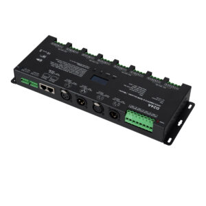 GloboStar® 70673 D24A SKYDANCE DC DMX & RDM Dimmer High Speed Controller / Decoder / Master 24 Καναλιών DC 12-24V 24 x 3A 72W – Max 72.5A 1740W – IP20 DMX512 Μ16.7 x Π5 x Υ2.4cm – 5 Years Warranty