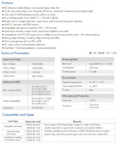 GloboStar® 70674 SK1 SKYDANCE AC Triac DMX Dimmer Din Rail Ράγας 1 Καναλιού AC 100-240V 1 x 6A 1440W – Max 6A 1440W – IP20 DMX512 Μ16.8 x Π9.3 x Υ8cm – 5 Years Warranty