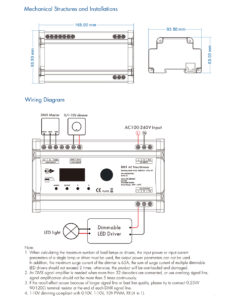 GloboStar® 70674 SK1 SKYDANCE AC Triac DMX Dimmer Din Rail Ράγας 1 Καναλιού AC 100-240V 1 x 6A 1440W – Max 6A 1440W – IP20 DMX512 Μ16.8 x Π9.3 x Υ8cm – 5 Years Warranty
