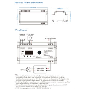 GloboStar® 70674 SK1 SKYDANCE AC Triac DMX Dimmer Din Rail Ράγας 1 Καναλιού AC 100-240V 1 x 6A 1440W – Max 6A 1440W – IP20 DMX512 Μ16.8 x Π9.3 x Υ8cm – 5 Years Warranty