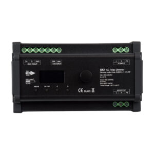 GloboStar® 70674 SK1 SKYDANCE AC Triac DMX Dimmer Din Rail Ράγας 1 Καναλιού AC 100-240V 1 x 6A 1440W – Max 6A 1440W – IP20 DMX512 Μ16.8 x Π9.3 x Υ8cm – 5 Years Warranty