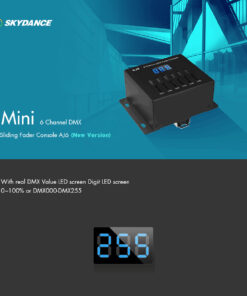 GloboStar® 70675 AJ6 SKYDANCE DMX 6 Channel Fader Console – Κονσόλα Φωτισμού 6 Καναλιών DMX DC 5-12V ή 3 x AAA Μπαταρίες – IP20 Μ10 x Π7 x Υ4cm – 5 Years Warranty
