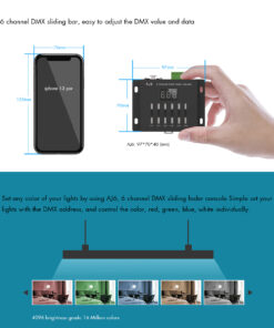 GloboStar® 70675 AJ6 SKYDANCE DMX 6 Channel Fader Console – Κονσόλα Φωτισμού 6 Καναλιών DMX DC 5-12V ή 3 x AAA Μπαταρίες – IP20 Μ10 x Π7 x Υ4cm – 5 Years Warranty