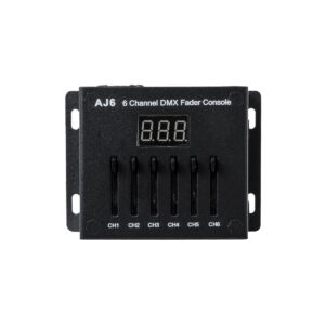 GloboStar® 70675 AJ6 SKYDANCE DMX 6 Channel Fader Console – Κονσόλα Φωτισμού 6 Καναλιών DMX DC 5-12V ή 3 x AAA Μπαταρίες – IP20 Μ10 x Π7 x Υ4cm – 5 Years Warranty