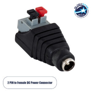 GloboStar® 70678 Βύσμα Τροφοδοσίας DC Θηλυκό – Female Jack σε Κλέμα Πατητή Ταχείας Σύνδεσης L3.8 x W1.5 x H2cm