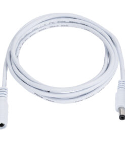 GloboStar® 70679 Καλώδιο Τροφοδοσίας DC Προέκταση 2 Μέτρων από Jack 2.1×5.5mm Male σε Female 2.1×5.5mm D1.1 x L200cm Λευκό