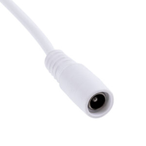 GloboStar® 70681 Καλώδιο Διακόπτης ON/OFF DC 12-24V 180cm από Jack Male 2.1×5.5mm σε Female 2.1×5.5mm Λευκό L185 x W1.9 x H1.5cm
