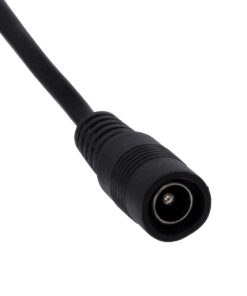 GloboStar® 70682 Καλώδιο Διακόπτης ON/OFF DC 12-24V 180cm από Jack Male 2.1×5.5mm σε Female 2.1×5.5mm Μαύρο L185 x W1.9 x H1.5cm