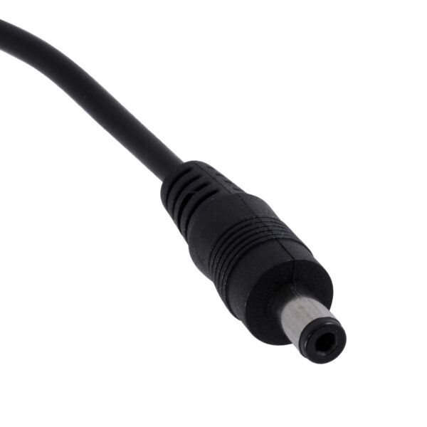 GloboStar® 70682 Καλώδιο Διακόπτης ON/OFF DC 12-24V 180cm από Jack Male 2.1×5.5mm σε Female 2.1×5.5mm Μαύρο L185 x W1.9 x H1.5cm