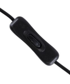 GloboStar® 70682 Καλώδιο Διακόπτης ON/OFF DC 12-24V 180cm από Jack Male 2.1×5.5mm σε Female 2.1×5.5mm Μαύρο L185 x W1.9 x H1.5cm