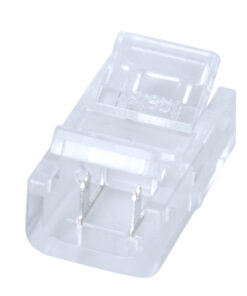 GloboStar® 70683 Ενωτικός Σύνδεσμος για Μονόχρωμη Ταινία LED 8mm 2 PIN σε Μονόχρωμη Ταινία LED 8mm 2 PIN Μ1.7 x Π1.1 x Υ0.7cm Διάφανο